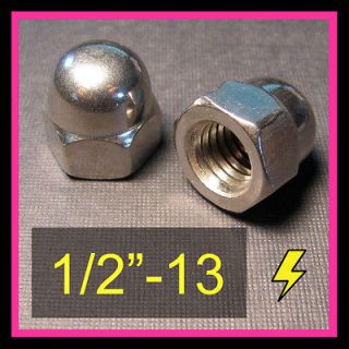 Stainless Steel Acorn Nuts (Cap Nuts) 1/2 13 Qty 10