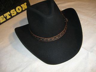 New Stetson Cowboy Hat 4x Beaver Fur Felt 7 1/8 w/horsehair band