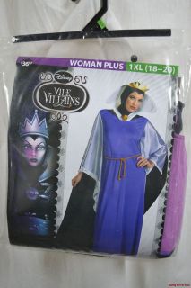 Disney Evil Queen Costume Womens PLUS Sz 1XL OR 2XL Vile Villains