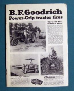1955 Farmall Tractor Ad and B.F. Goodrich Tires
