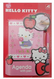 Hello Kitty Pink Agenda Diary Notepad with Pen