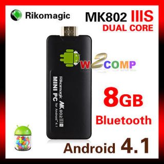 MK802 IIIS Dual Core RK3066 1.6Ghz A9 Android 4.1 Mini PC Bluetooth