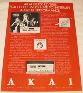 Vintage Akai GX F60R Cassette Tape Deck PRINT AD 1980
