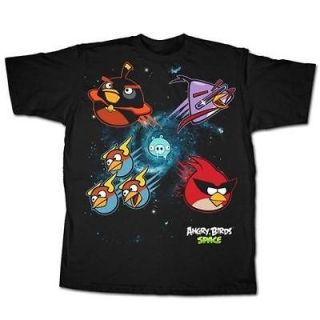 ANGRY BIRDS T SHIRT LOST IN SPACE LICENSED ADULT MENS S M L XL 2XL