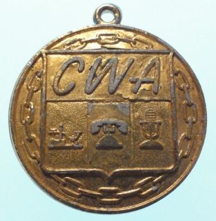CWA Medal Communications Workers of America Fob maker Bastian Bros