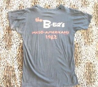Vtg 80s Paper Thin B 52s Tee Shirt 82 Rock Tour Talking Heads Bangles
