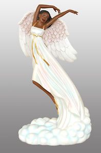 African American Figurine Graceful Angel Floating 2