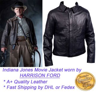 Harrison Ford in movie Indiana Jones Leather Jacket Geniunue Leather