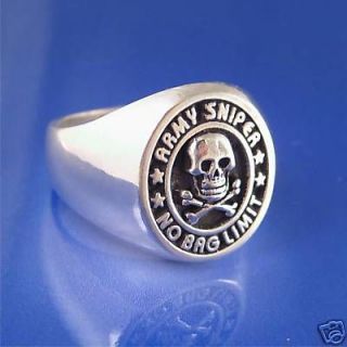 Army Sniper Ring No Bag Limit Sterling (#41)