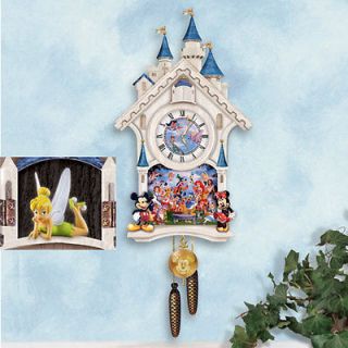 ULTIMATE DISNEY CUCKOO CLOCK W/ Tinkerbell wooden clock Mickey mouse +