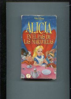 Alicia En El Pais De Las Maravillas Walt Disney En Espanol VHS OOP