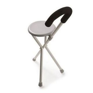 Travel Personal Portable Rest Seat Chair and Walking Cane All in One