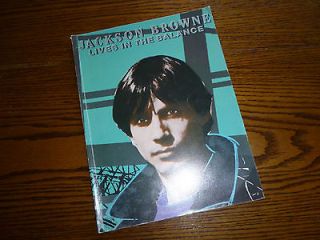 JACKSON BROWNE Songbook LIVES IN THE BALANCE 1986 SONG BOOK of Sheet