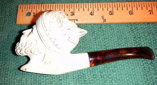 Vintage/Antiqu e Meerschaum Pipe in the form of a man with beard and
