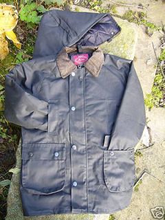 CHILDRENS OLIVE WAX RIDING COAT/JACKET AGE3/4YEARS NEW