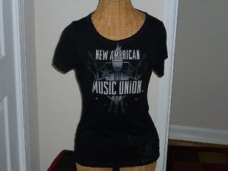 New American Music Union T Shirt Junoir Large Bob Dlyan The Black Keys