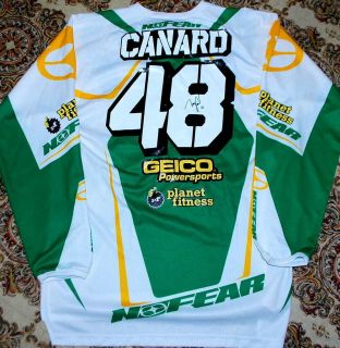 TREY CANARD Signed No Fear GEICO Honda Jersey #48 *Green