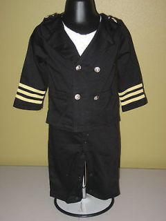 Dress Uniform Toddler Soldier Dress Blues Epaulets Navy Gold Trim