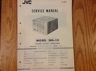 service manual for JVC Stereo graphic equalizer SEA 10