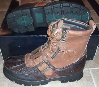 NEW POLO RALPH LAUREN ANDRES Leather Boots MENS 7.5 $250 NIB LTD NR