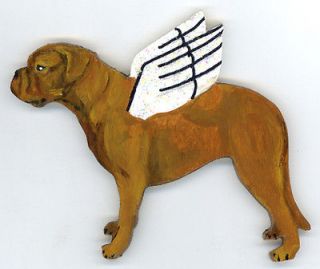 730 DOGUE DE BORDEAUX ANGEL ORNAMENT, MAGNET OR PIN