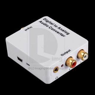 Digital Audio To Analog stereo L/R RCA Converter Toslink SPDIF Optical