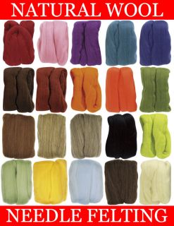 Clover Natural Wool Roving 20g For Needle Felting Pom Poms + Other