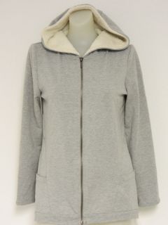 Style & Co. Petite SMALL Light Heather Gray Hoodie Zip Front Jacket $