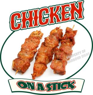 on a stick Concession Restaurant Food Truck Menu Sign 14 Decal