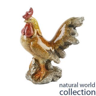 Natural World Animal Collection Polished Stone Effect Rooster 15cm