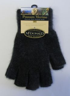 Fingerless Possum Fur &Merino Wool Gloves 