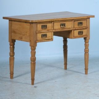 Antique Swedish Five Drawer Pine Desk c.1860