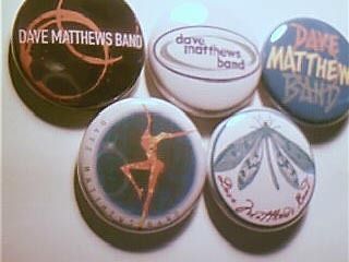 5x Dave Matthews Band 1 Buttons Badges shirt Pins NEW