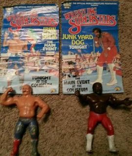 LJN Iron Sheik JUNKYARD DOG WWF Wrestling FIGURES Superstars 1980s