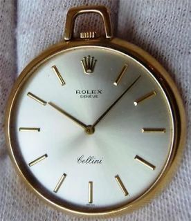 Rare vintage Rolex Cellini 18k gold pocket watch c1970s.Sapphi re