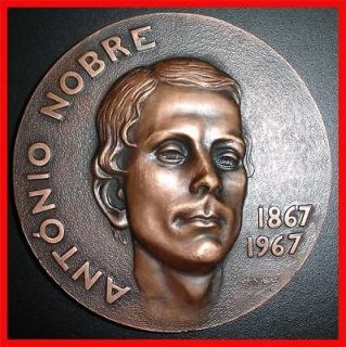 Writer / Poet / António Nobre 1867   1967 / Beautiful Bronze Medal
