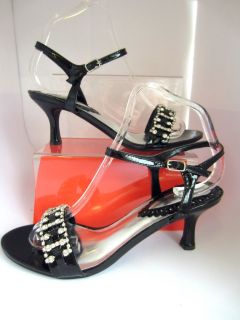 Anne Michelle blk Occasions Shoes dimante detail L3944 UK 3X8 (22)
