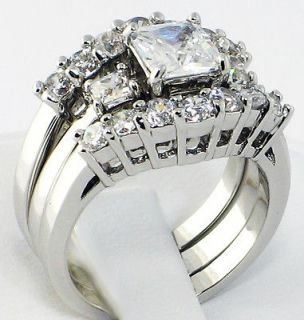 Anniversary 3 CT. Princess Cut Bridal Engagement Wedding Ring 3 PC