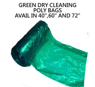 Dry Cleaning Poly Garment Bags 40 GREEN  440 bags/roll Great Quality