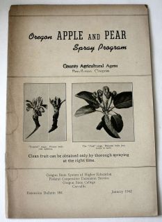 Oregon Apple and Pear Spray Program 1942 W.S. Brown Orchards