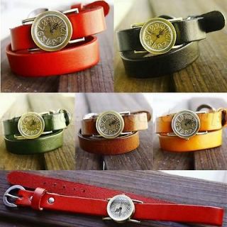 wide leather band watch women