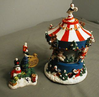 ARCTIC CIRCLE COLLECTION VILLAGE   BATTERY OPERATED CAROUSEL