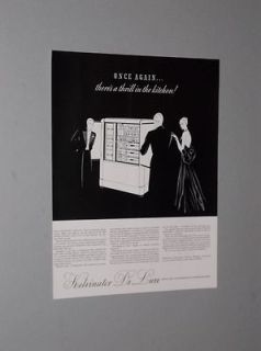 1936 ART DECO KELVINATOR DELUXE REFRIGERATOR ADS