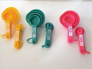 OF MEASURING CUPS AND MATCHING MEASURING SPOONS 5 CUPS 6 SPOONS NEW
