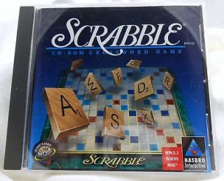 INTERACTIVE SCRABBLE CD ROM CROSSWORD COMPUTER GAME~WIN 3.1; 95; MAC