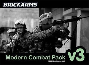 Modern Combat Pack V3 (Black) for LEGO Army Soldiers WWII Minifigures