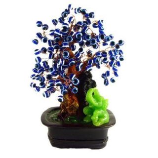 An Artificial Money Tree  7 Tall with Evil Eyes for Feng Shui and