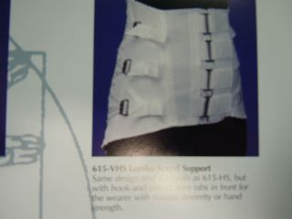 Professional Appliances Womens Lumbo Sacral Support #615 VHS Lumbar
