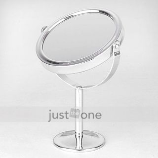 Women Lady Stainless Steel Makeup Cosmetic Normal + Magnified Mini