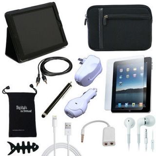 BUNDLE FOR NEW APPLE IPAD 4 4TH GEN LEATHER COVER CASE CHARGER